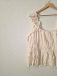 NEW Eyelet Smocked Tank (XXL)