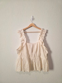 NEW Eyelet Smocked Tank (XXL)