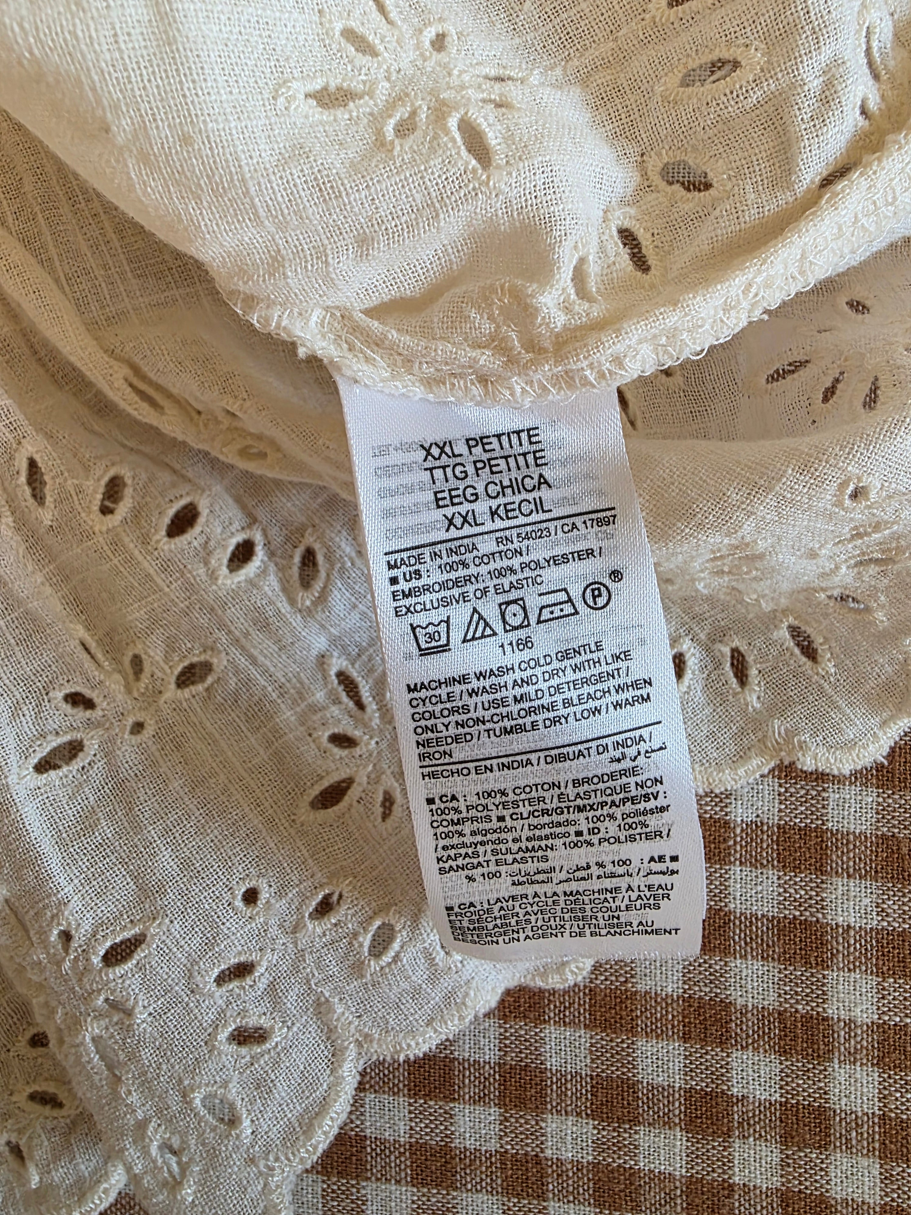 NEW Eyelet Smocked Tank (XXL)