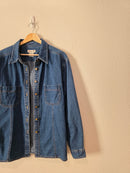 Vintage Denim Button Up Shirt Jacket (L)