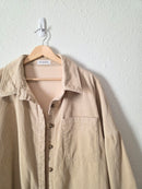 Corduroy Button Up Shirt Jacket (2X)