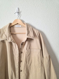 Corduroy Button Up Shirt Jacket (2X)