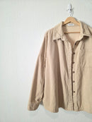 Corduroy Button Up Shirt Jacket (2X)