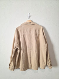 Corduroy Button Up Shirt Jacket (2X)