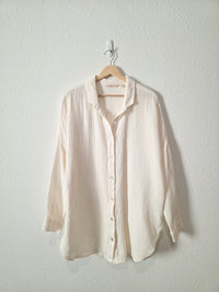 Cotton Gauze Oversized Button Up (XL)