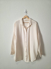 Cotton Gauze Oversized Button Up (XL)