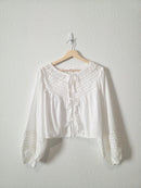 Aerie Tie Front Lace Top (S)