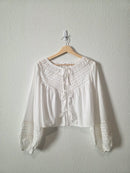 Aerie Tie Front Lace Top (S)