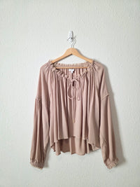 Miou Muse Puff Sleeve Peasant Top (L)