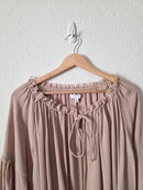 Miou Muse Puff Sleeve Peasant Top (L)