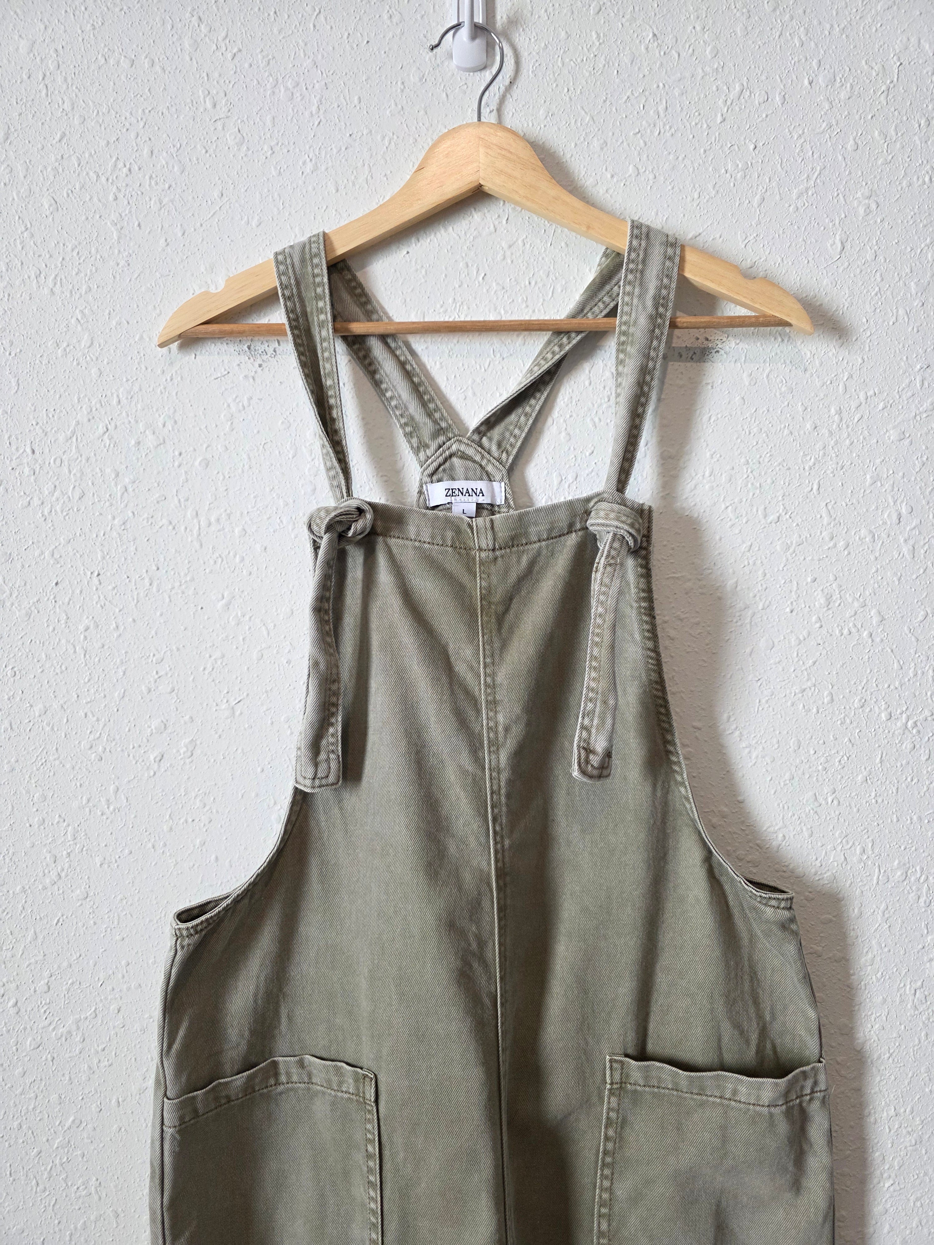 Zenana Wide Leg Overalls (L)