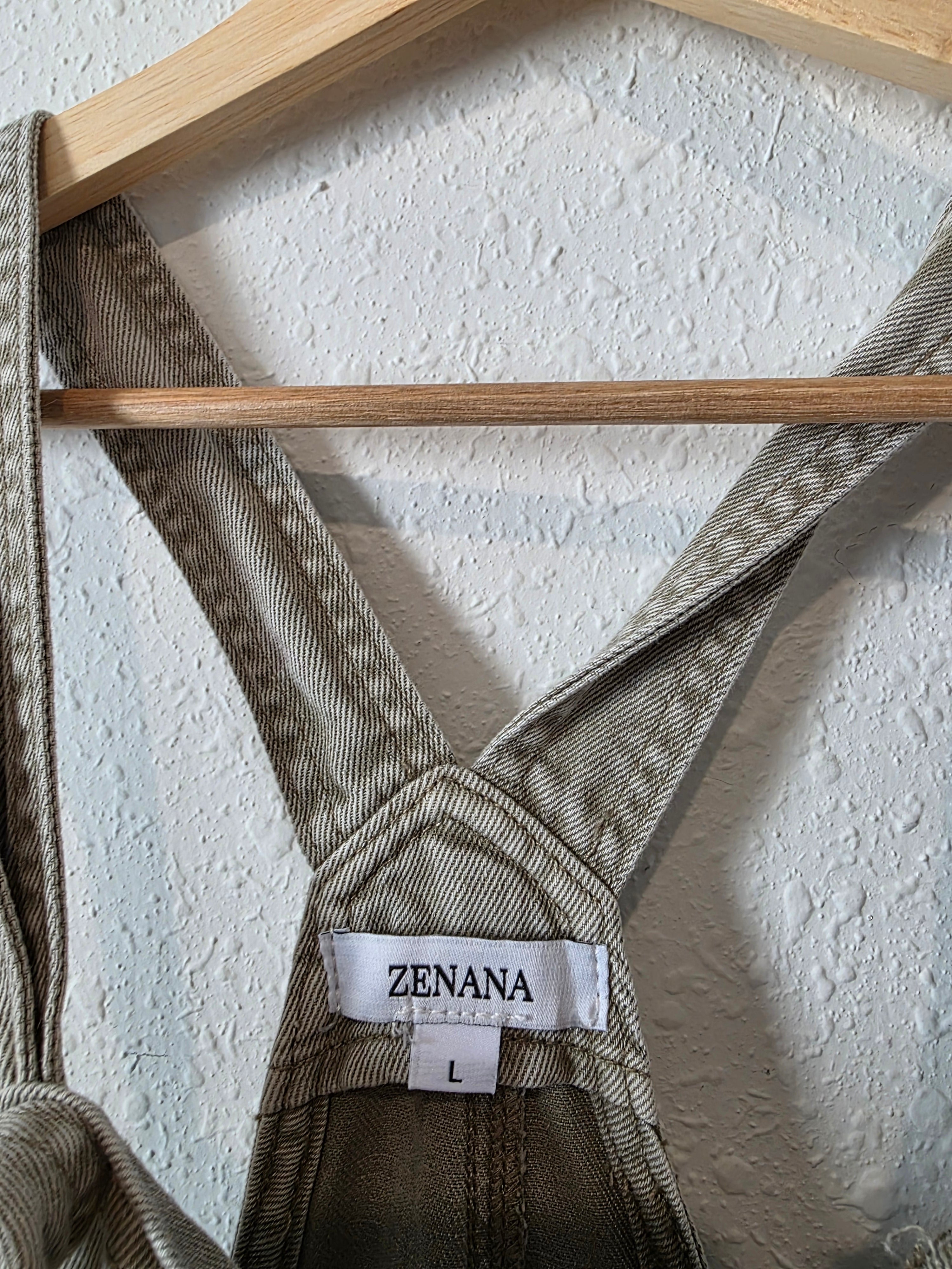 Zenana Wide Leg Overalls (L)