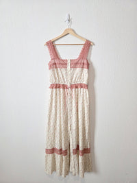 Floral Lace Maxi Dress (L)