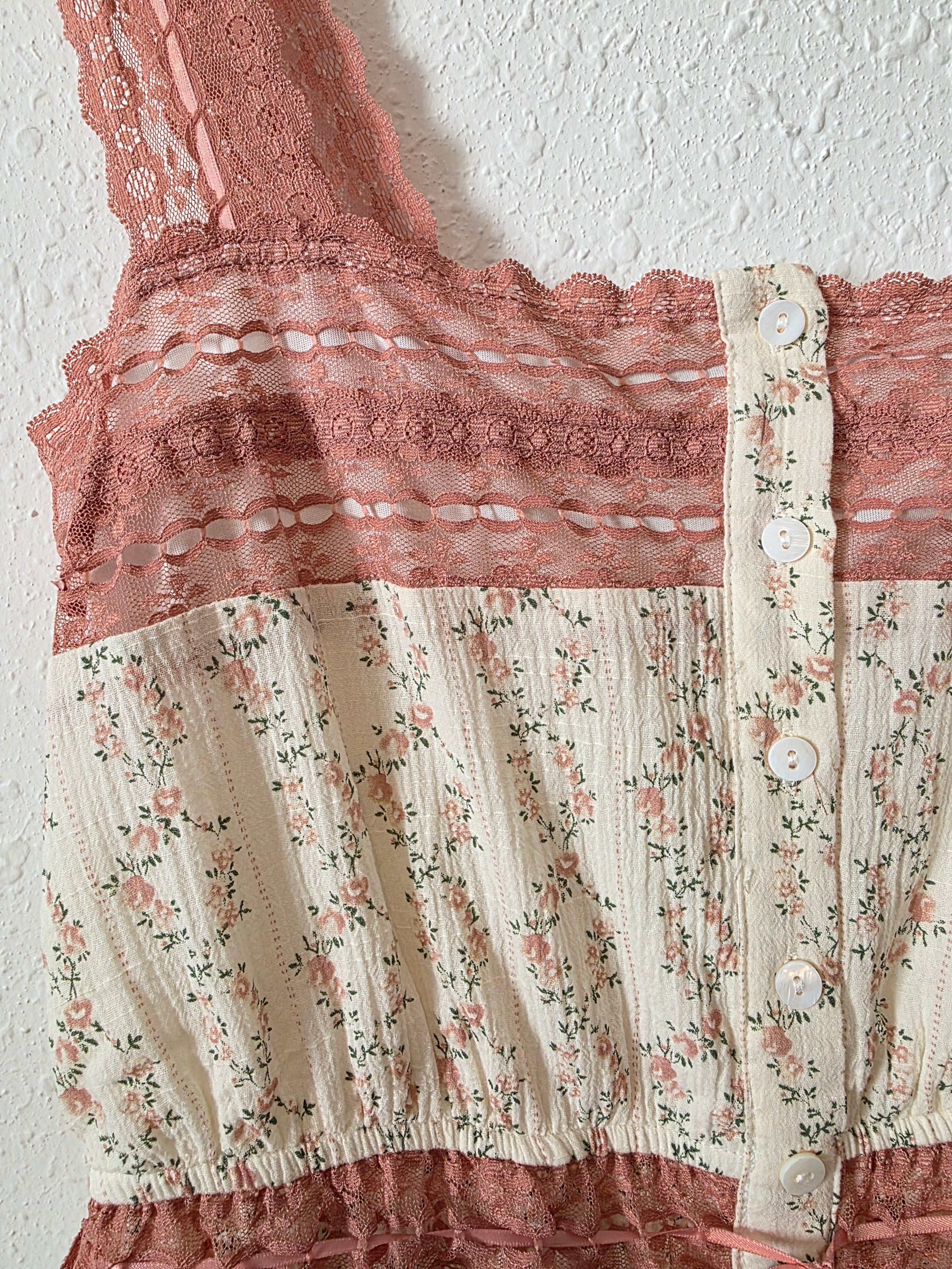 Floral Lace Maxi Dress (L)
