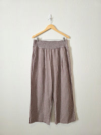 NEW Gingham Wide Leg Pants (XL)