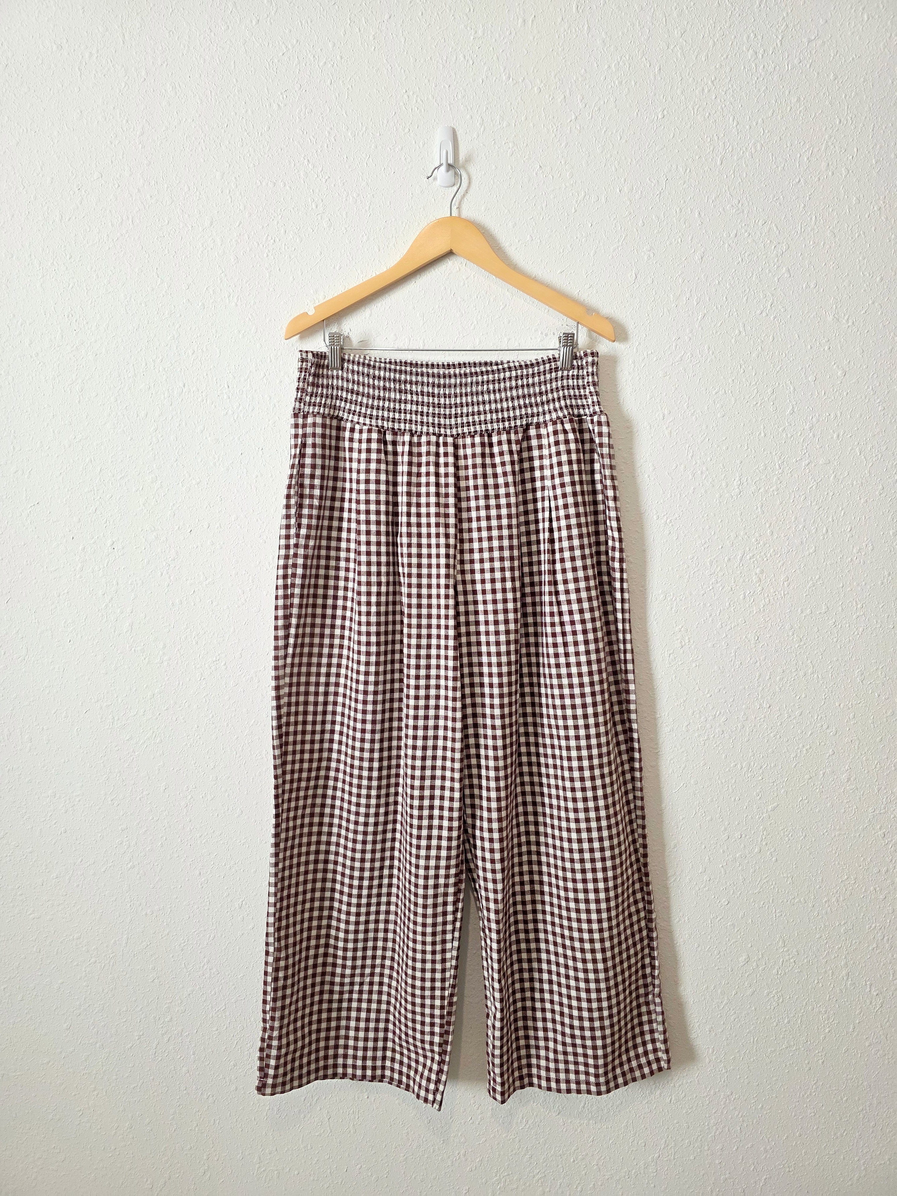 NEW Gingham Wide Leg Pants (XL)