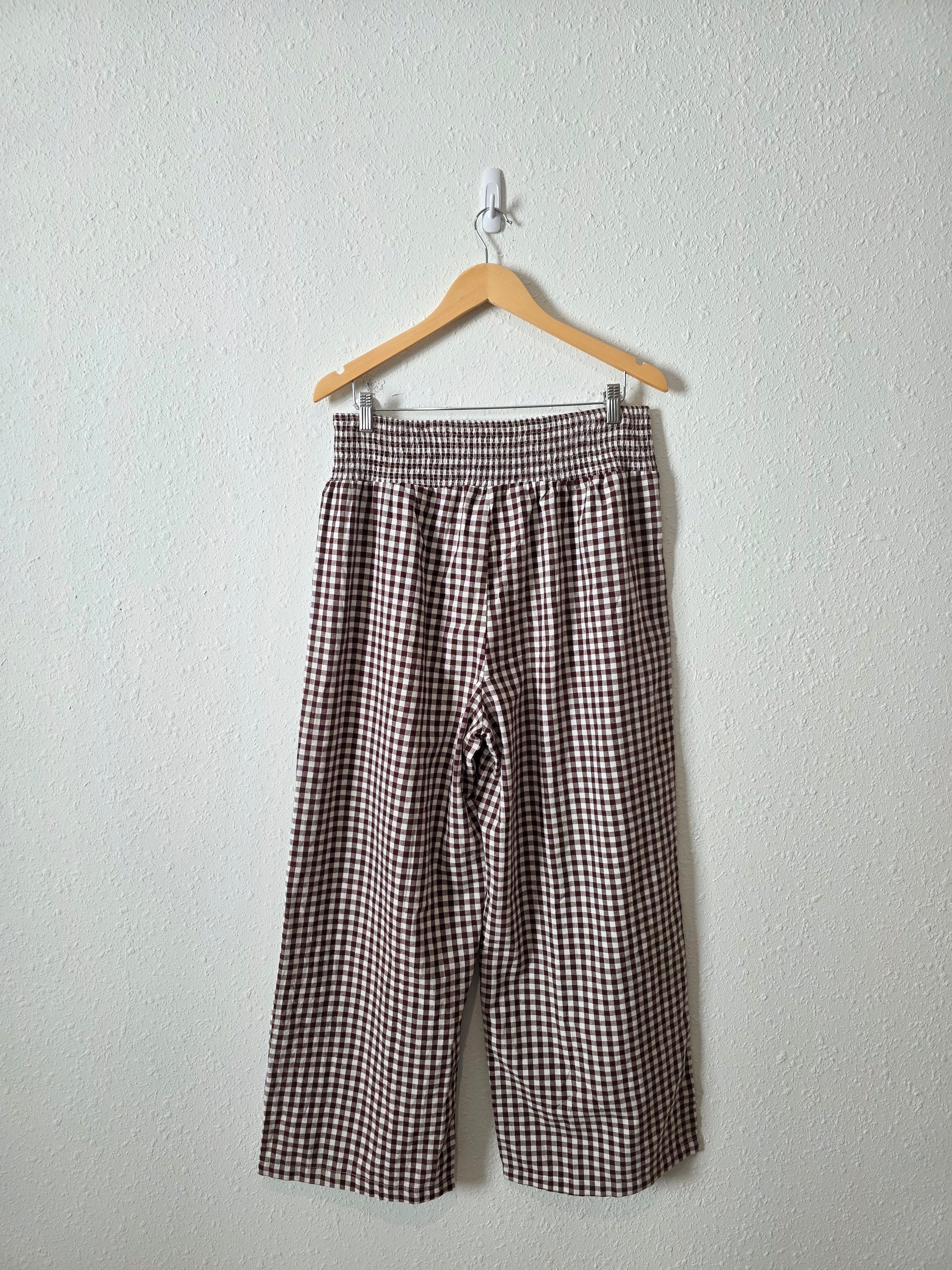 NEW Gingham Wide Leg Pants (XL)