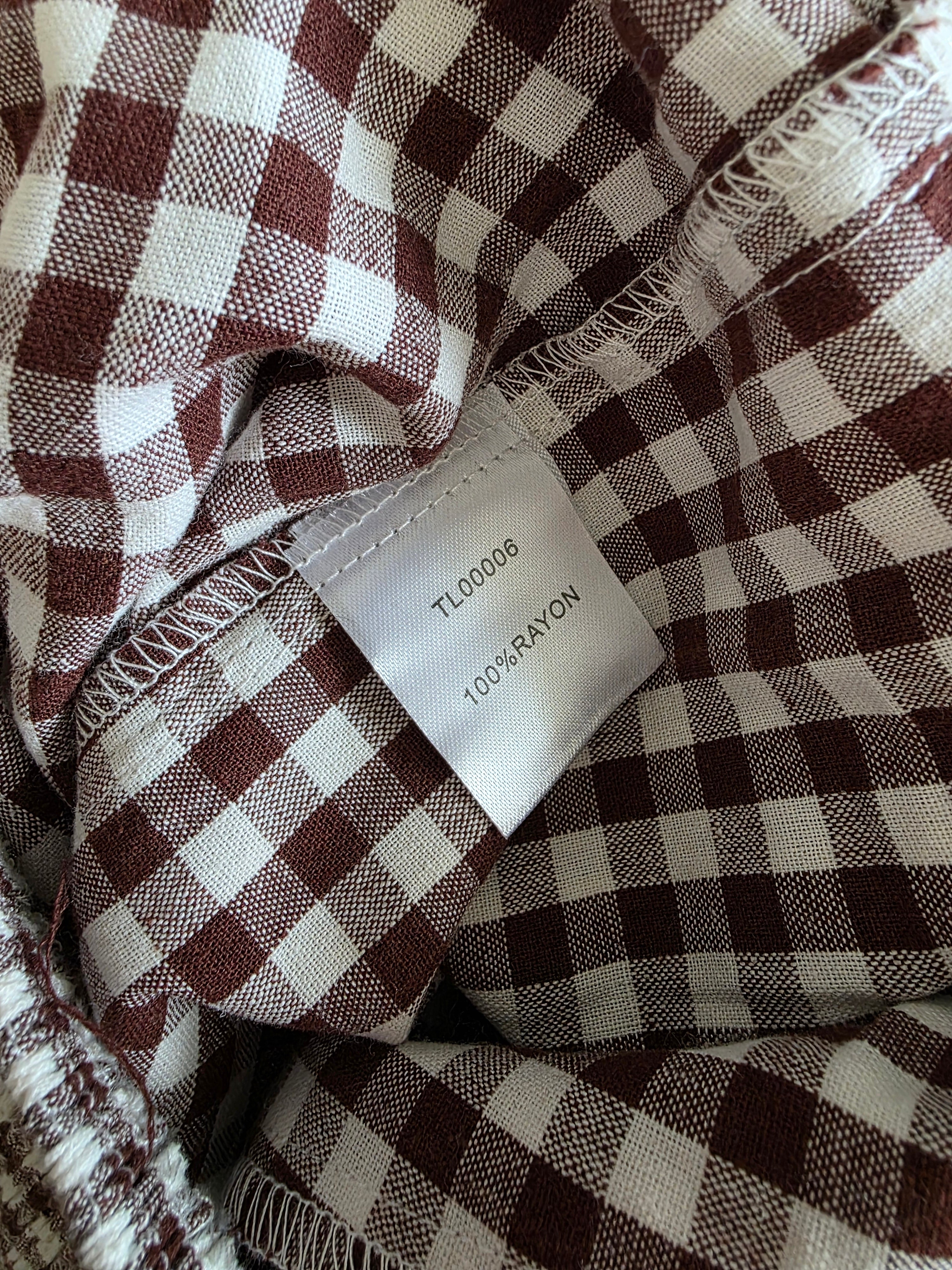 NEW Gingham Wide Leg Pants (XL)