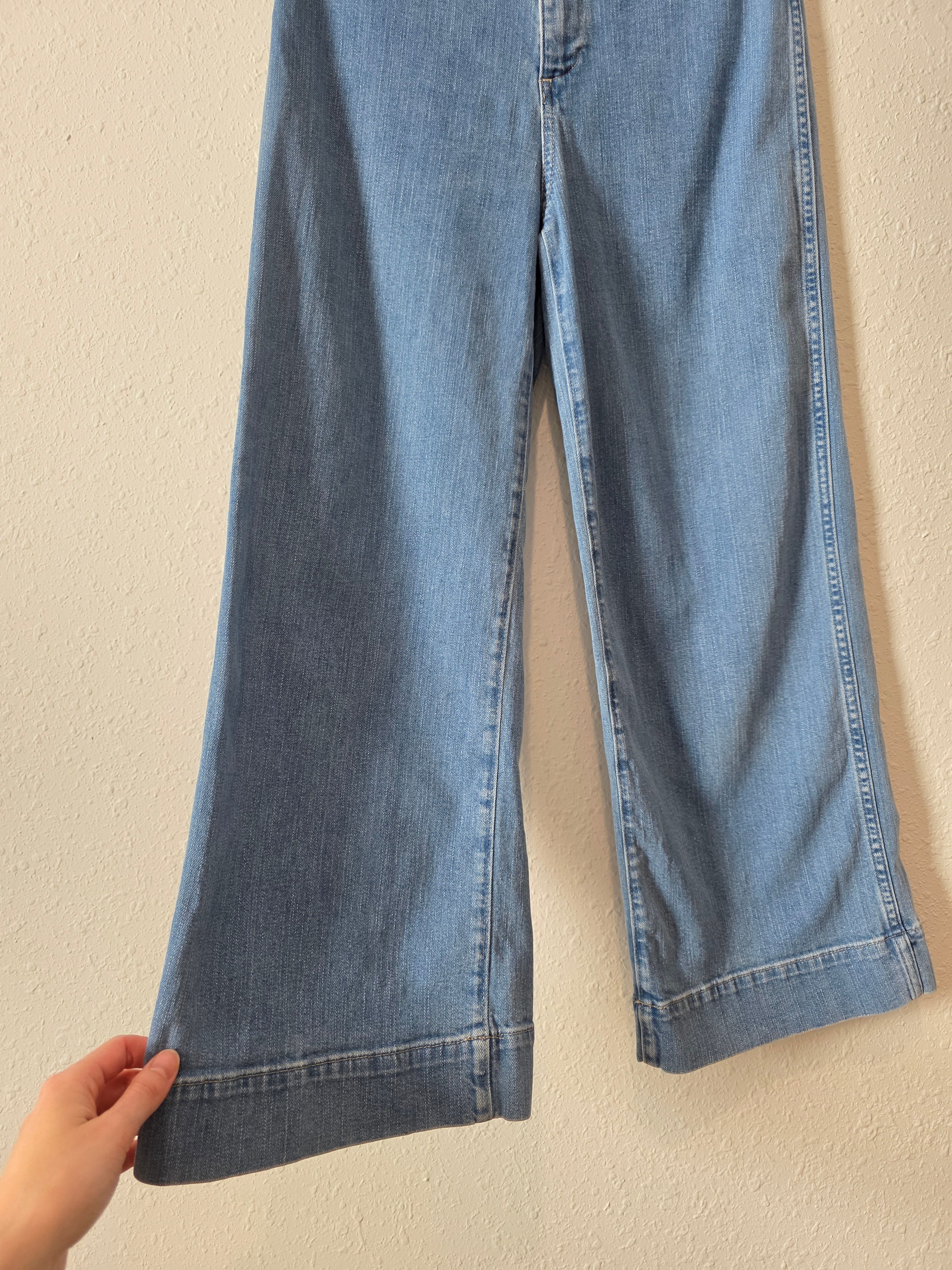 Madewell Wide Leg Crop Jeans (26)