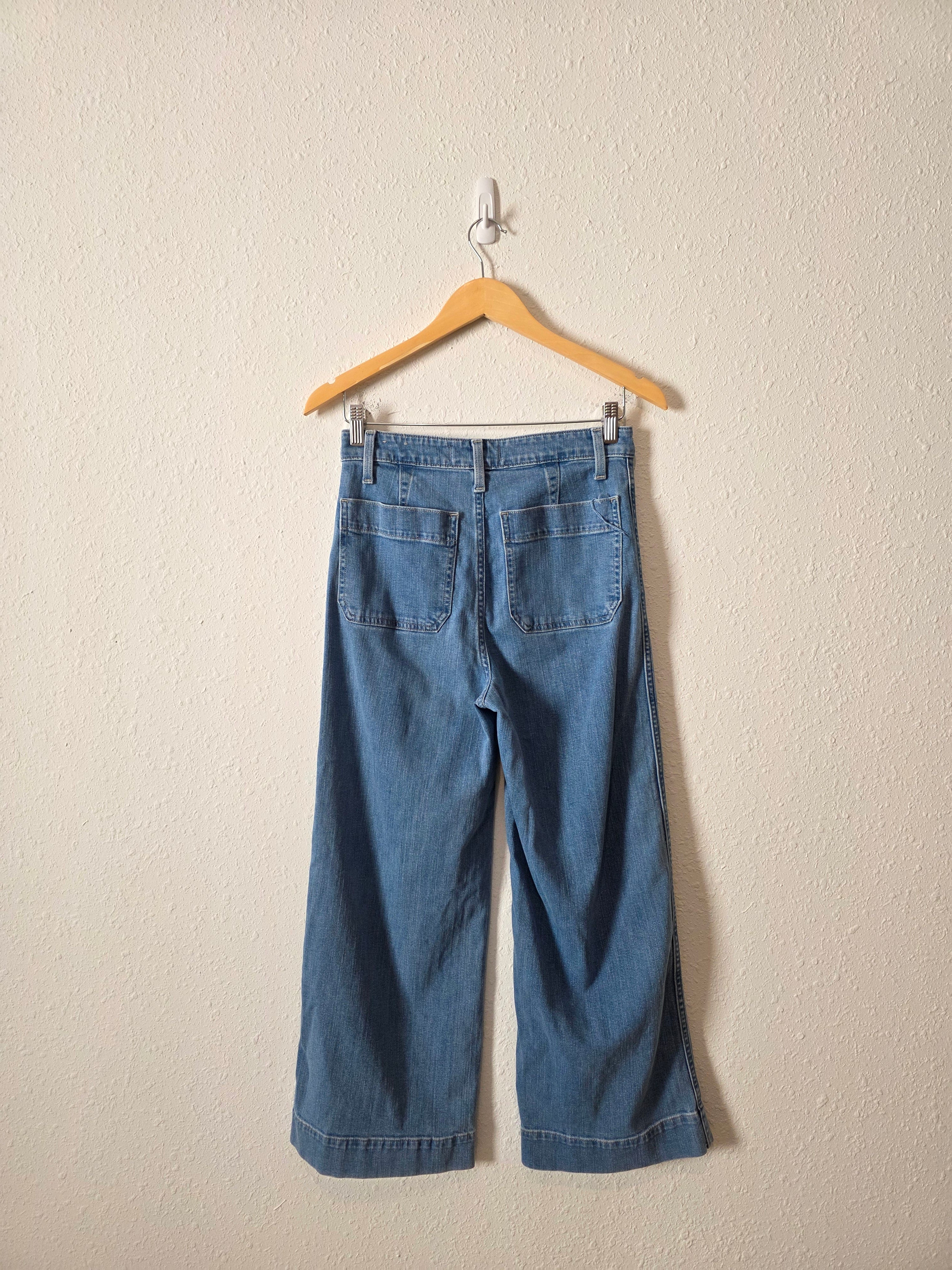 Madewell Wide Leg Crop Jeans (26)