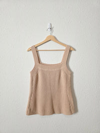 Neutral Cotton Ribbed Tank (S)