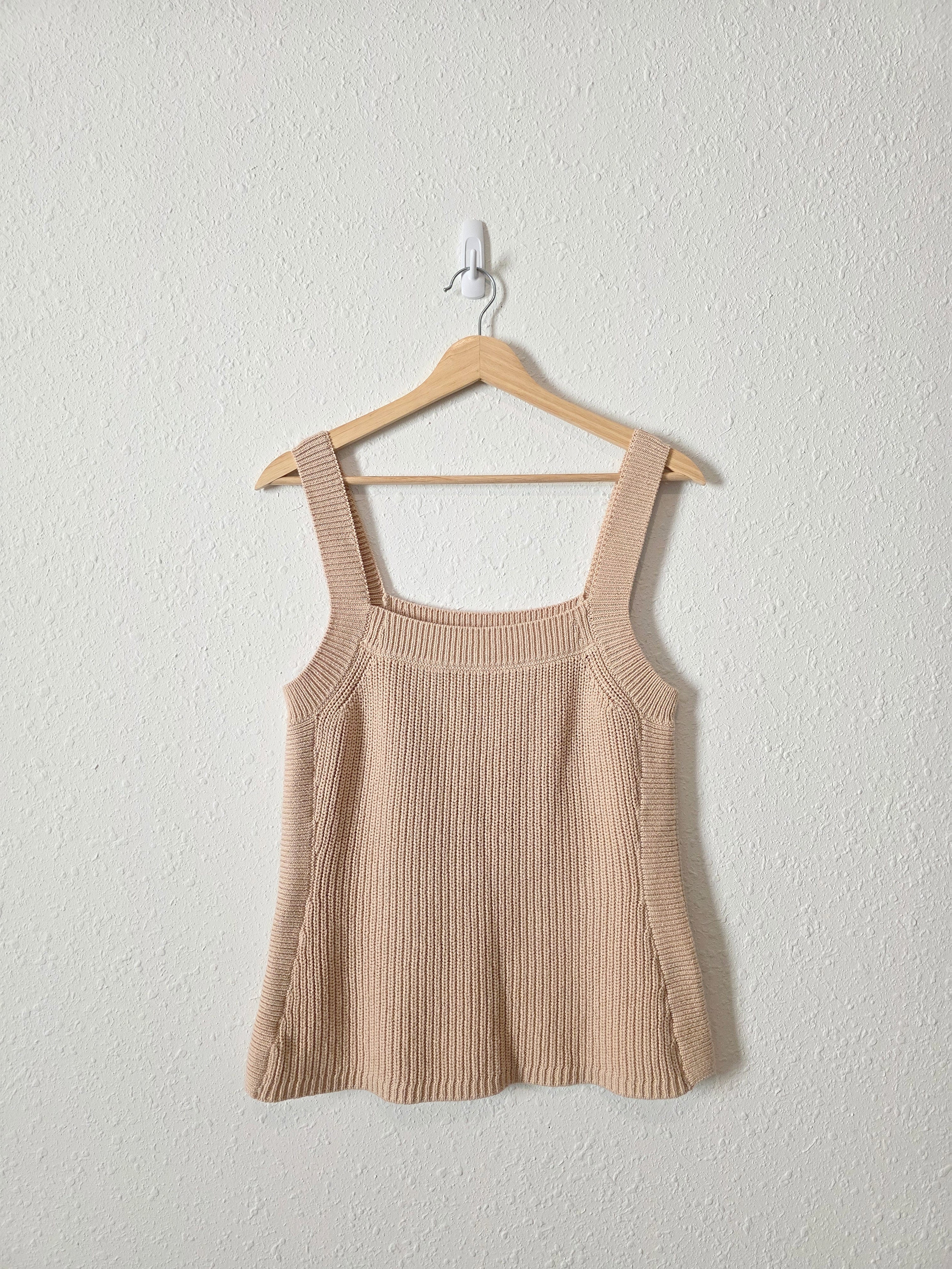 Neutral Cotton Ribbed Tank (S)
