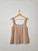 Neutral Cotton Ribbed Tank (S)