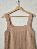 Neutral Cotton Ribbed Tank (S)