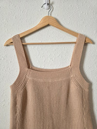 Neutral Cotton Ribbed Tank (S)