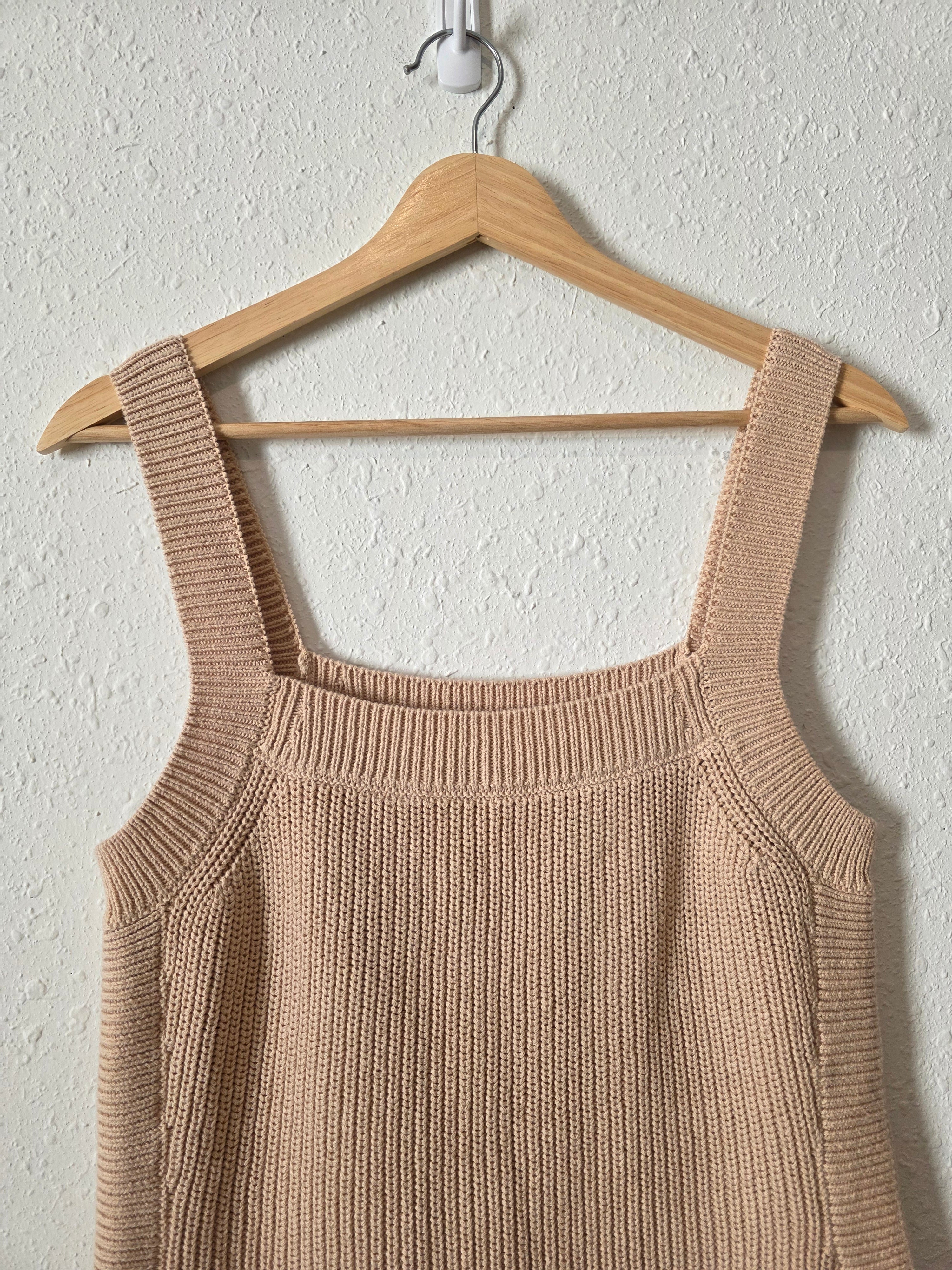 Neutral Cotton Ribbed Tank (S)