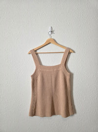 Neutral Cotton Ribbed Tank (S)