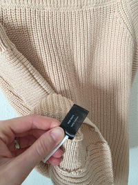 Neutral Cotton Ribbed Tank (S)