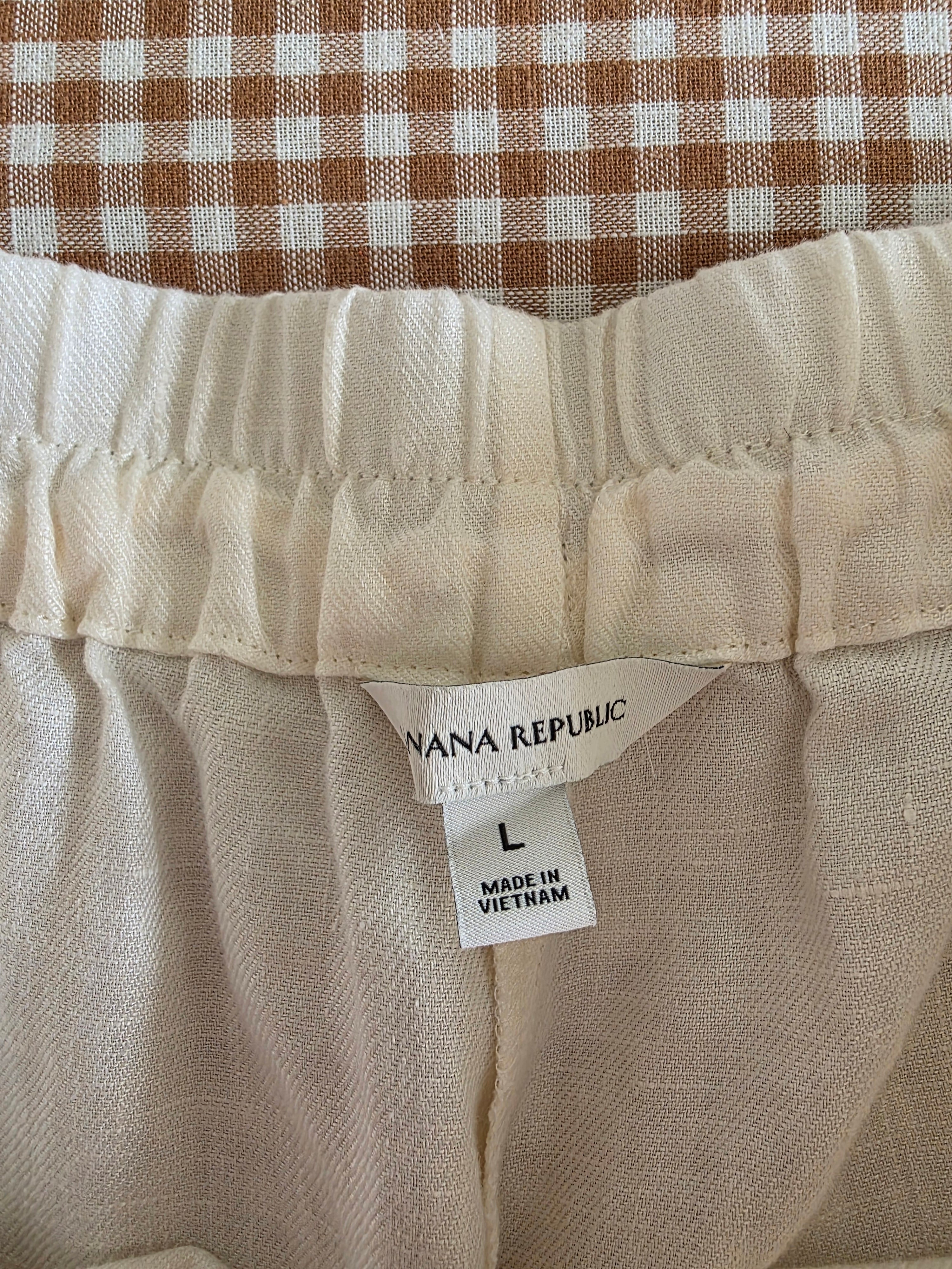 Banana Republic Linen Wide Leg Pants (L)