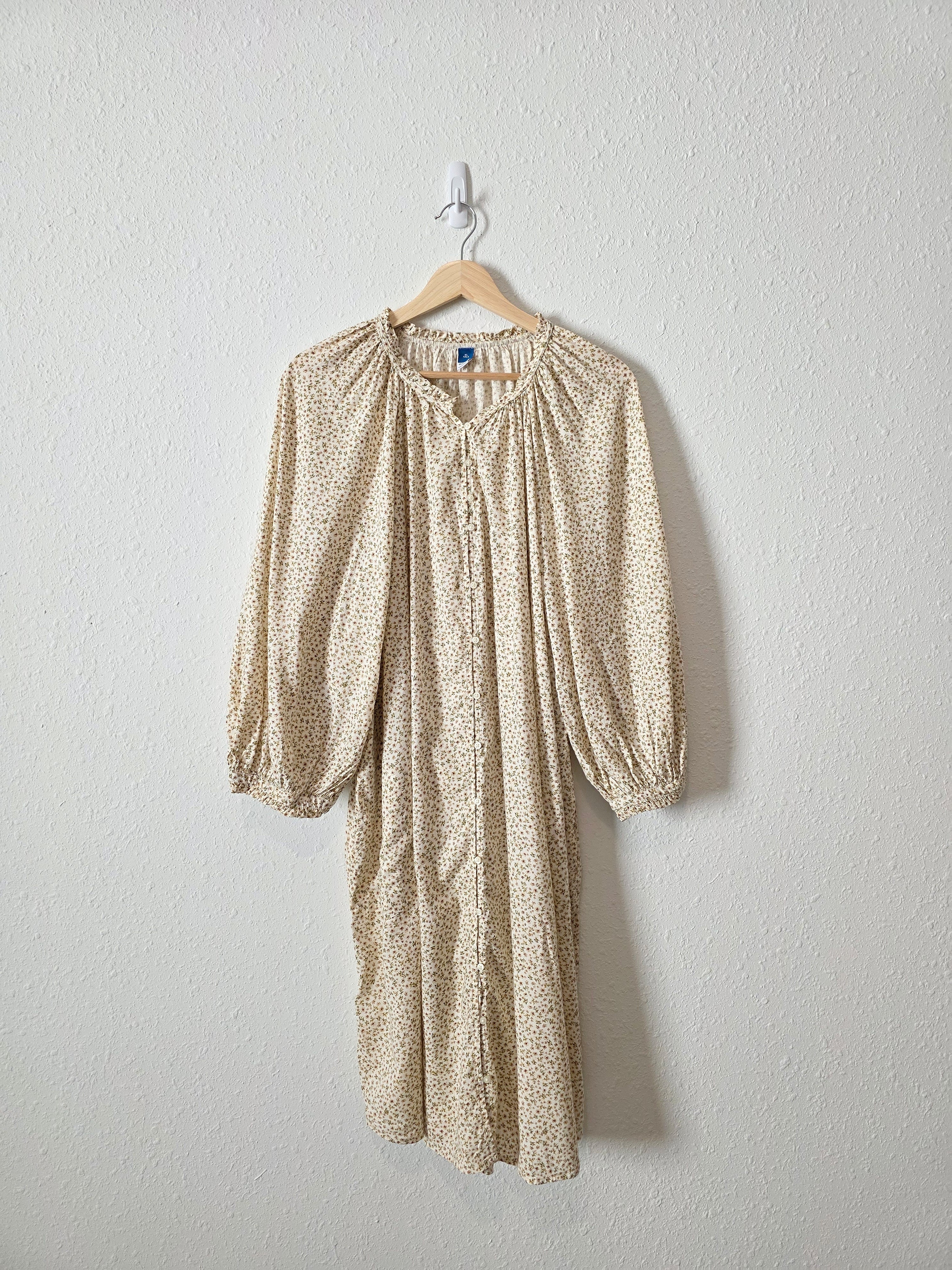 Dainty Floral Button Front Dress (XL tall)