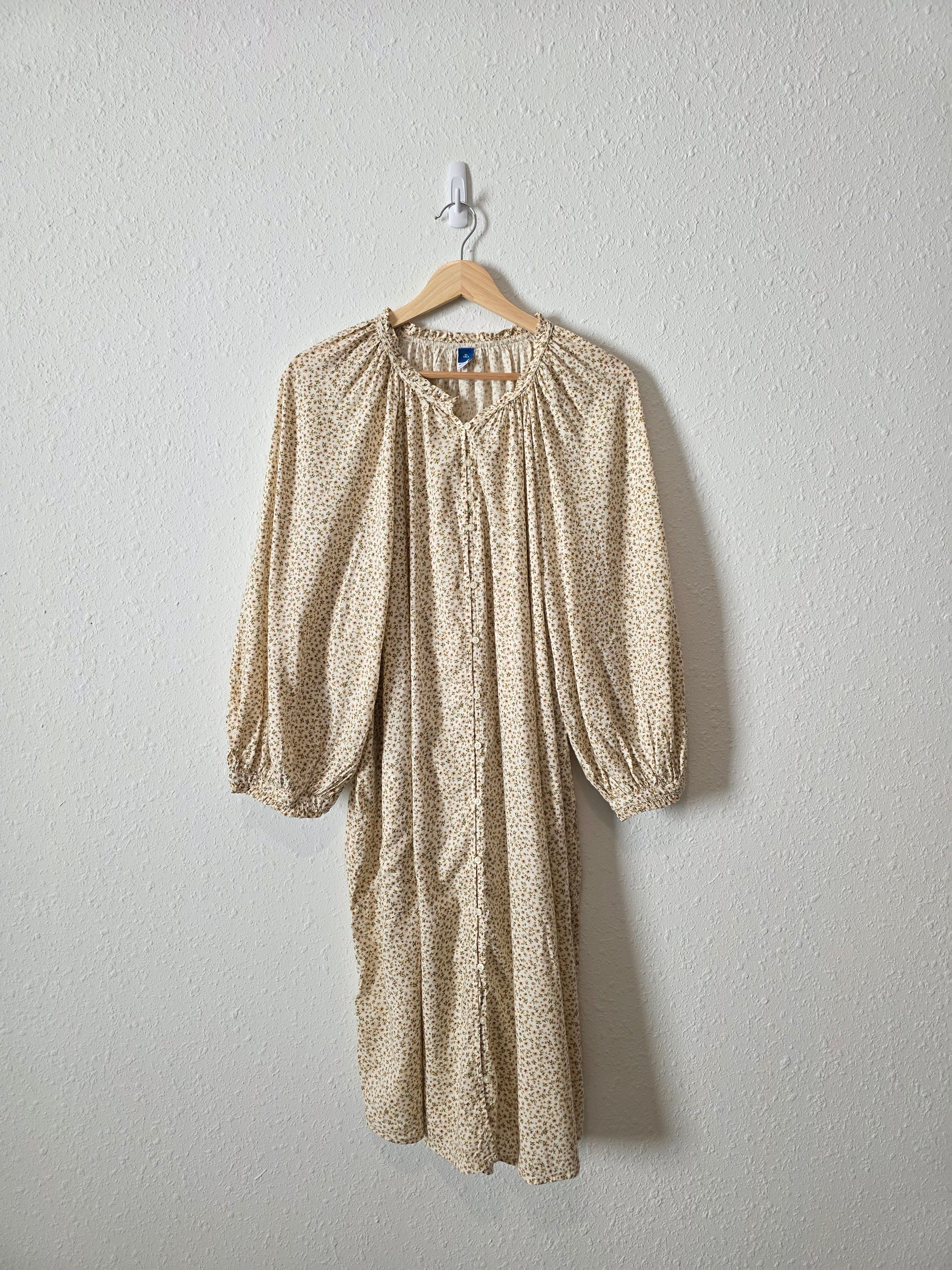 Dainty Floral Button Front Dress (XL tall)