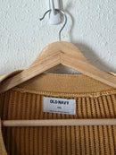 Mustard Cotton Ribbed Cardigan (XXL)