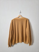 Mustard Cotton Ribbed Cardigan (XXL)