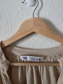 Zara Linen Blend Relaxed Top (M)