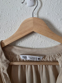 Zara Linen Blend Relaxed Top (M)