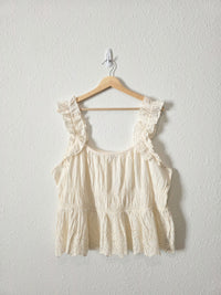NEW Eyelet Smocked Tank (XXL)