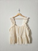 NEW Eyelet Smocked Tank (XXL)