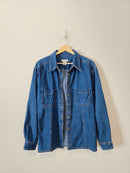 Vintage Denim Button Up Shirt Jacket (L)