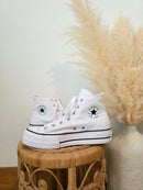 Converse White Platform Sneakers (8.5)