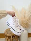 Converse White Platform Sneakers (8.5)