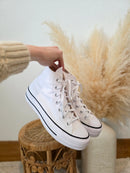 Converse White Platform Sneakers (8.5)