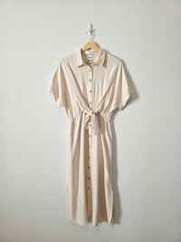 Frnch Linen Blend Midi Dress (M)