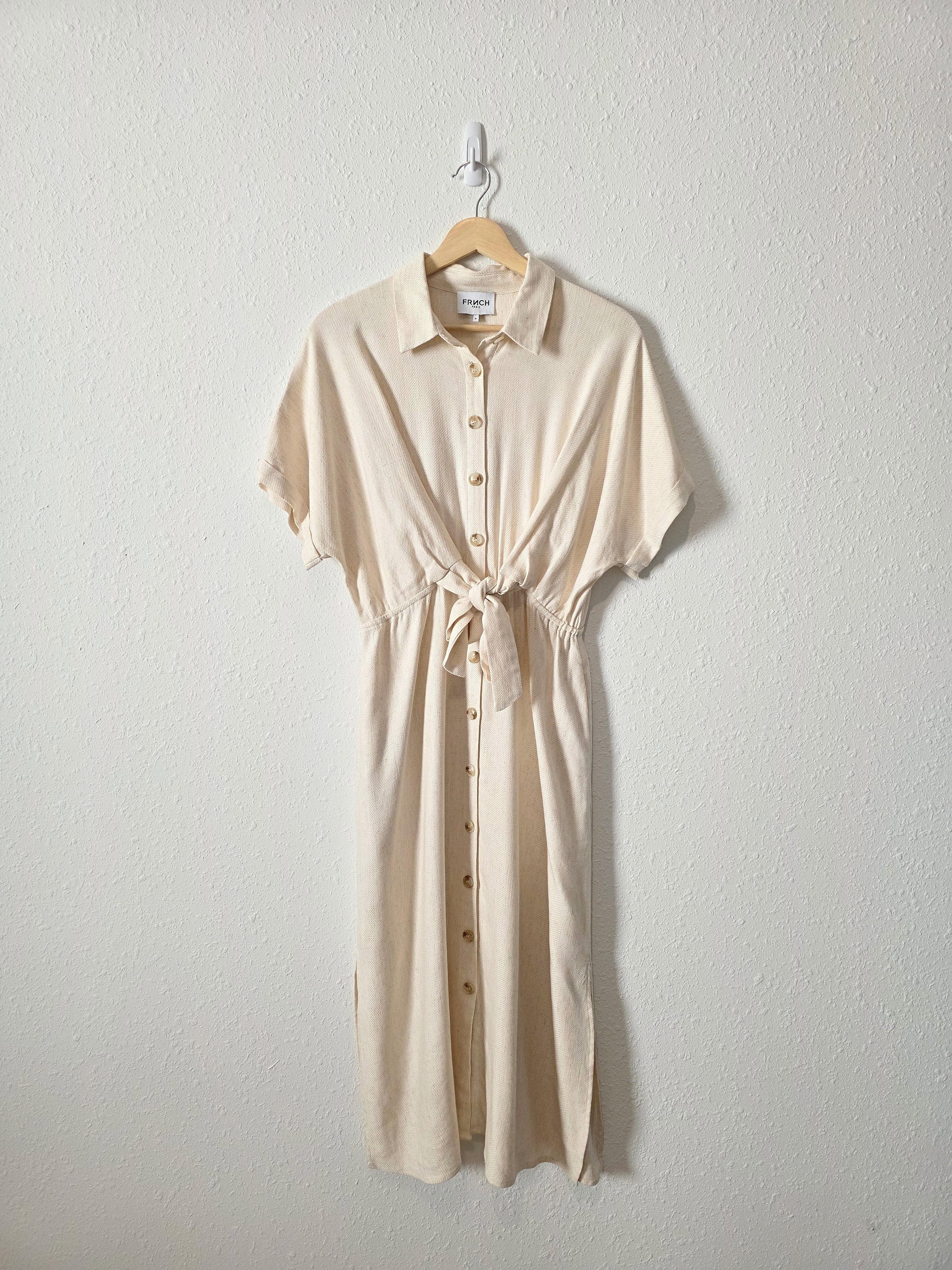 Frnch Linen Blend Midi Dress (M)