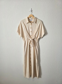 Frnch Linen Blend Midi Dress (M)