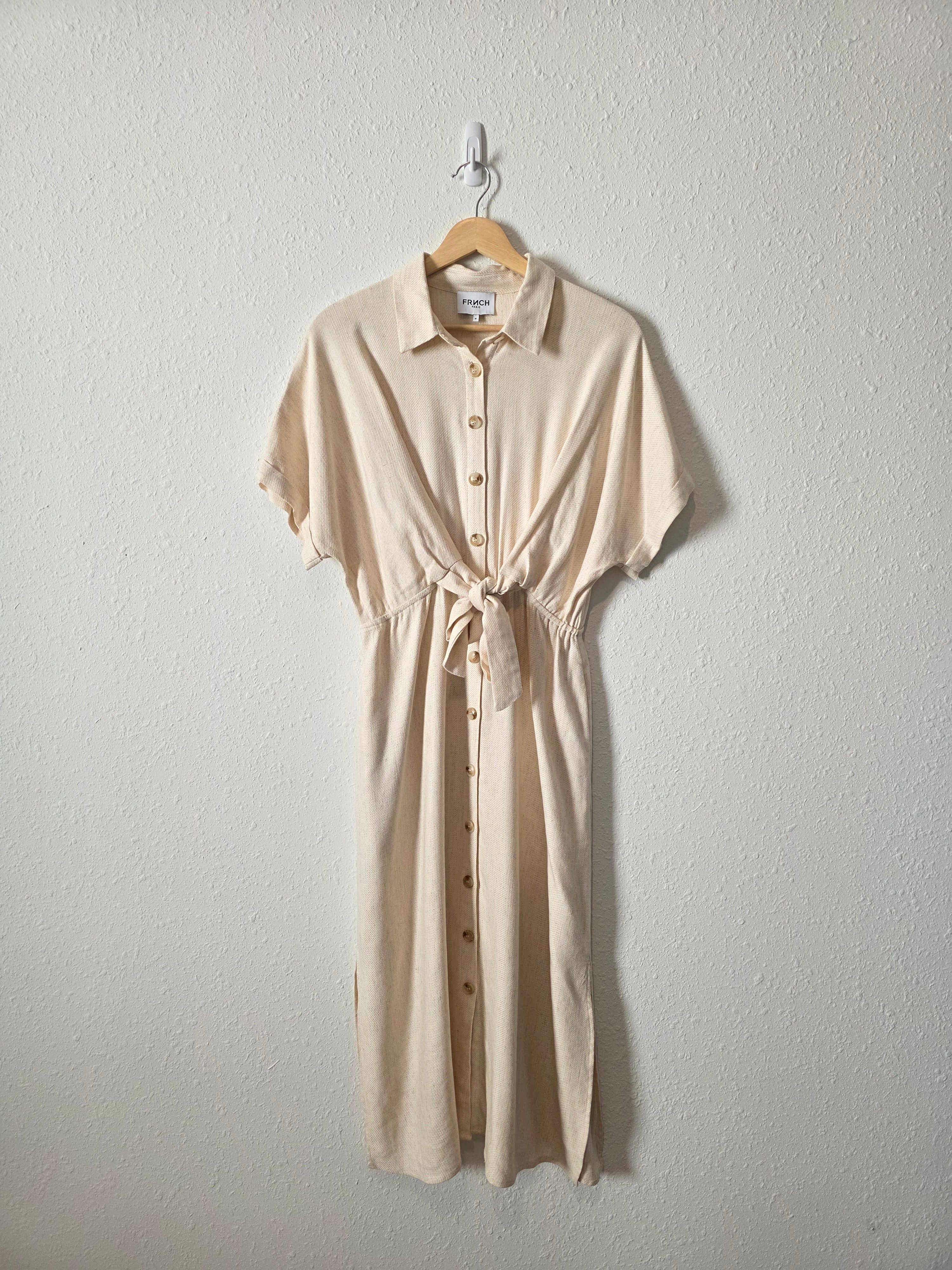 Frnch Linen Blend Midi Dress (M)