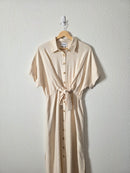 Frnch Linen Blend Midi Dress (M)